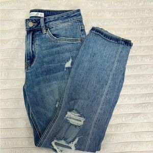 Classic Blue Distressed Women's Jeans
